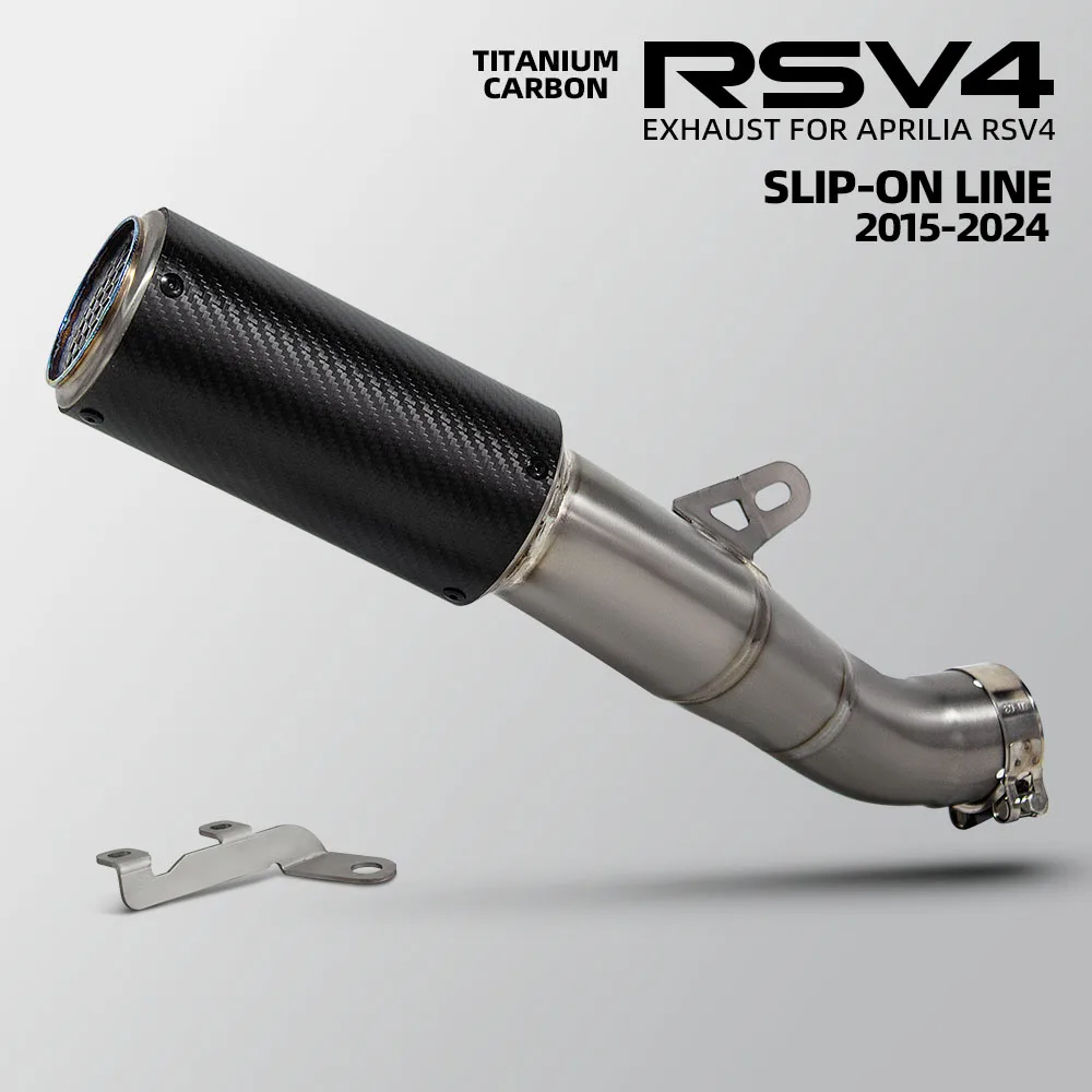 

Motorcycle Exhaust Modify Titanium Carbon Racing Kit For Aprilia RSV 4 RSV4 15-24 Escape Slip on Line Project Muffler Tail Pipe