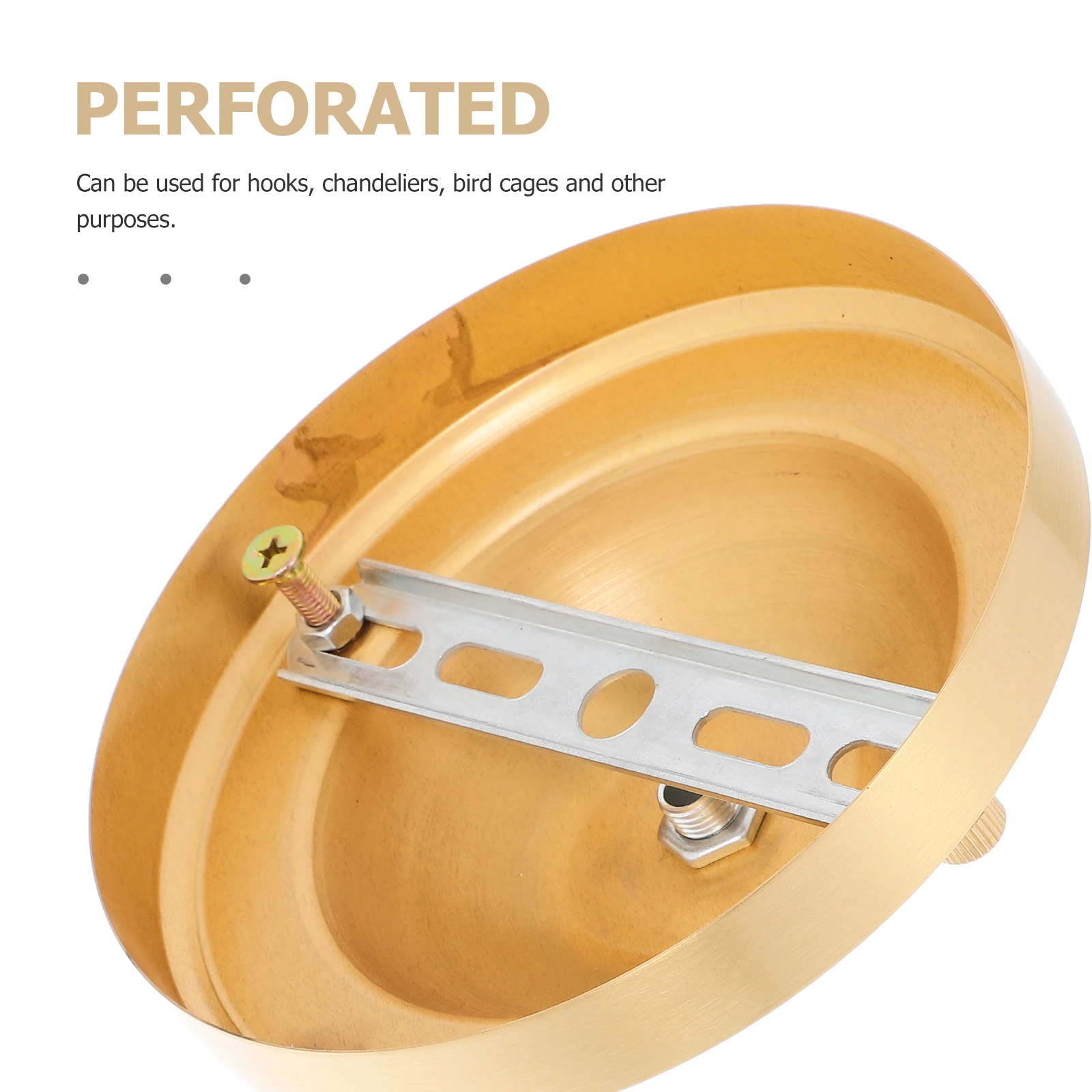 

Vintage Style Copper Chassis Ceiling Mount Plate Cover Bracket Canopy For Pendant Light Fixture Parts Metal Cover Plate