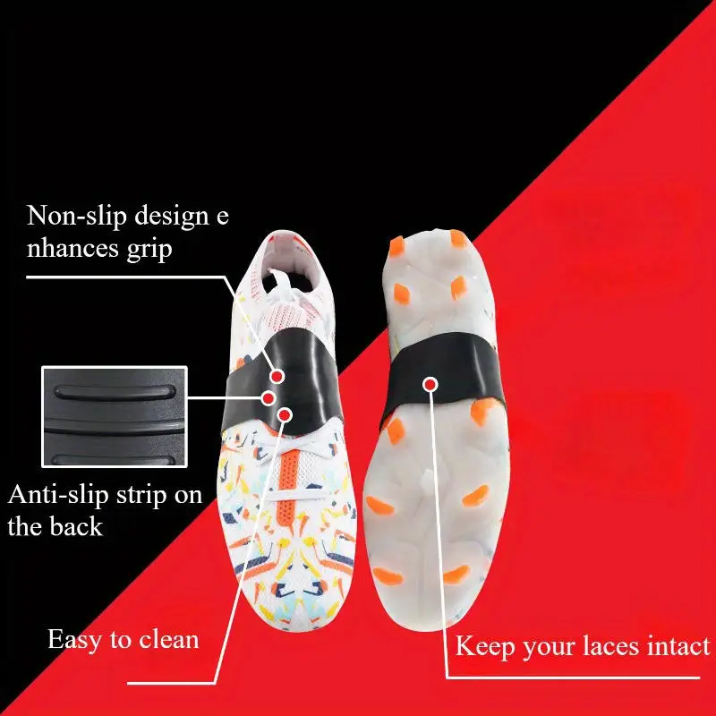 

1 Pair Soccer Cleat Lace Cover Silicone Shoelaces Covers Soccer Cleat Bands Sports Accessory for Football Baseball Shoes