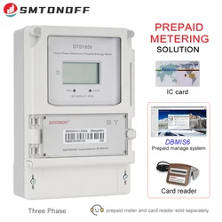 Three phase Prepaid Energy Meter Power Consumption Monitor kWh Meter Wattmeter 220V/380V 240V/415V 50/60Hz