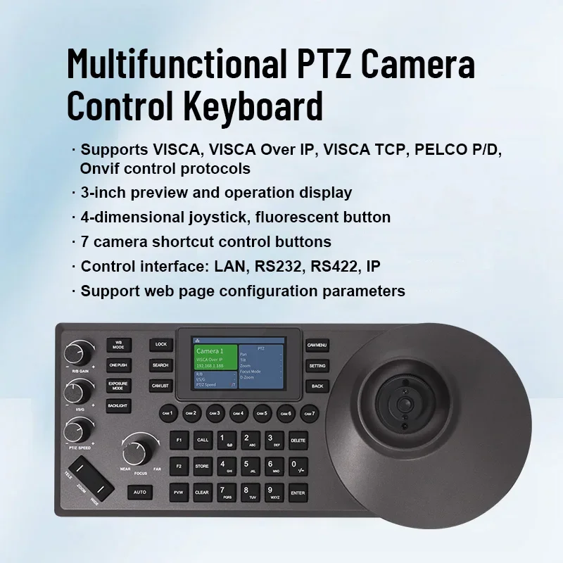 Oneking-RT20 テレビスタジオ機器放送カメラコントローラー 4D USBジョイスティック IP PTZコントローラー ジョイスティック