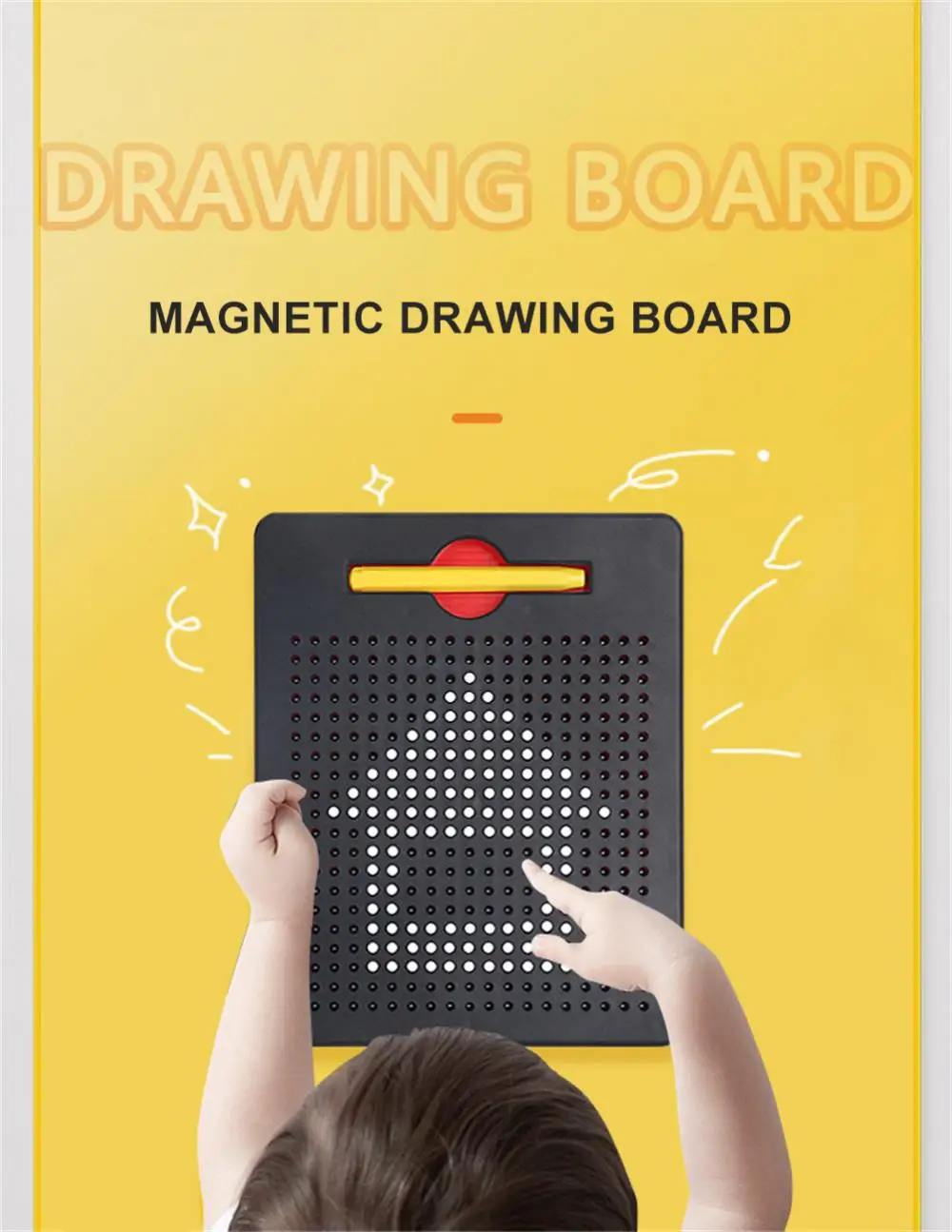 Magnetic Tablet Magnet Pad Drawing Board Steel Bead Pen Bead Learning Educational Writing Toys Children's Birthday Gifts