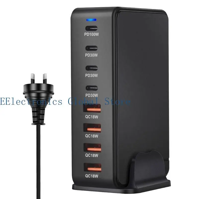 462B Highly Speed 8 Port USB C 240W Charging Block for Phones, Tablets,Laptops Quick Power Delivery Adapters