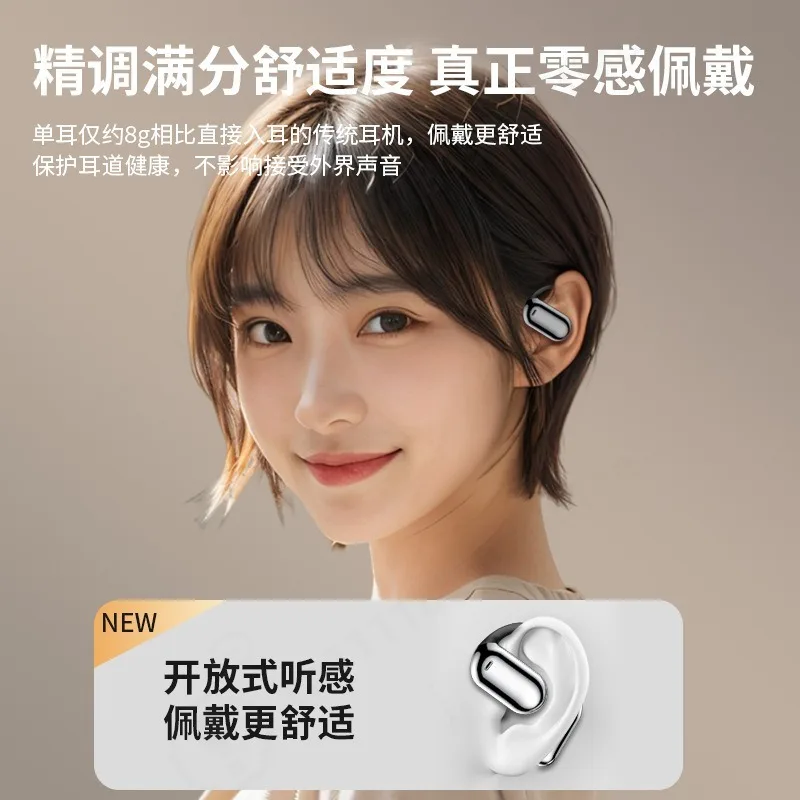 Open Ear Bluetooth Headphones, LCD Color Screen AI Translation Earphones, Sports Headset, Long Battery Life