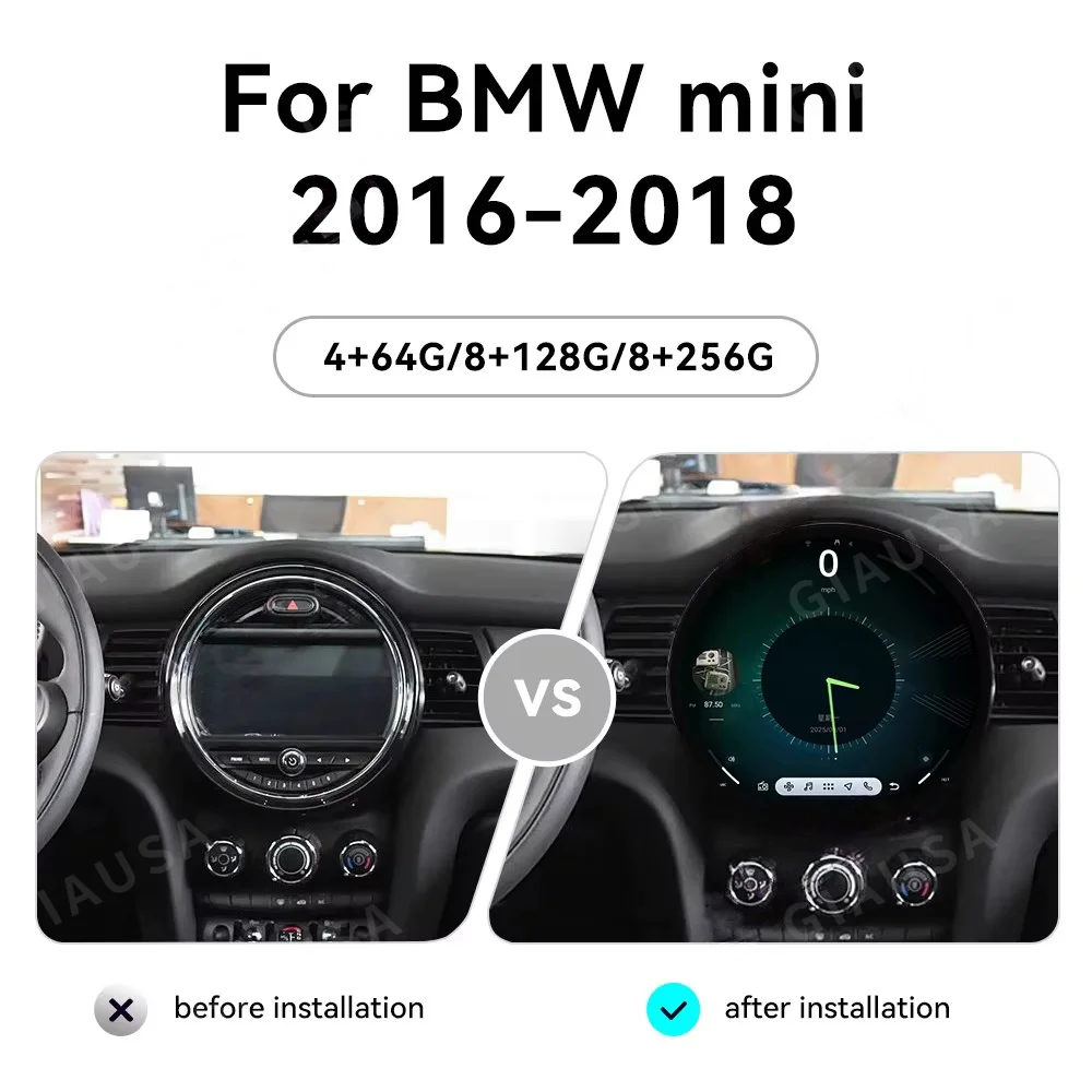 

11.7'' Car Radio wireless CarPlay Android 14 For BMW mini 2020-2023 GPS Navigation Multimedia Player HD Screen Head Unit Stereo
