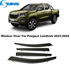 Car Window Visor Sun Rain For Peugeot Landtrek 2023 2024 Car Rain Protector Door Visor Awning Sun Rain Deflector Shelter Guard