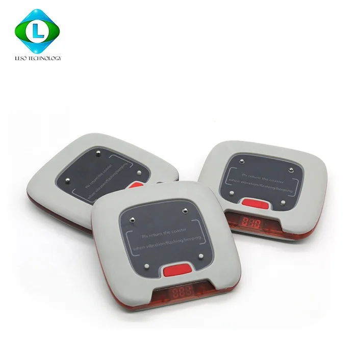 

1000 Meters FSK Modulation Type Long Distance Queue Wireless Restaurant Systems Watch Pager Guest Call Buttons