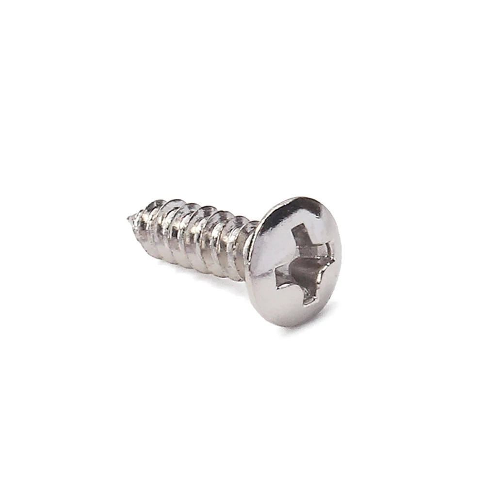 

10 Pcs Bass Guitar Plate Mounting Screws 3x12mm Cavity Cover Jack Cover Plate Screw for Electric Guitar Bass (Silver)
