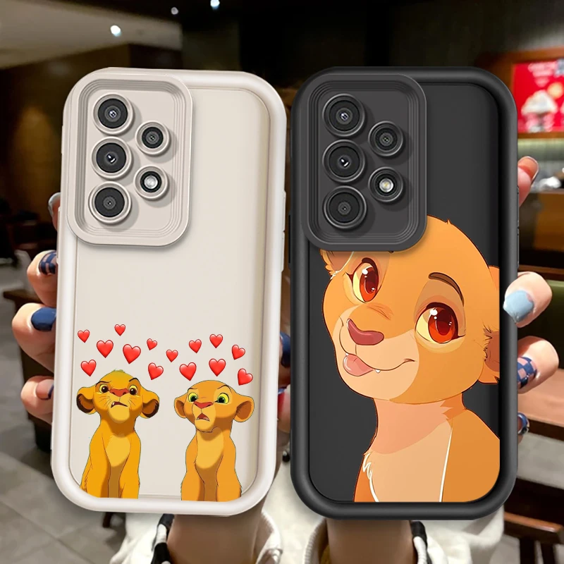 The Lion King Cute For Samsung A73 A71 A54 A53 A52 A51 A33 A32 A21S A14 A13 A12 A03 A04 A05 5G Eye Ladder TPU Phone Case