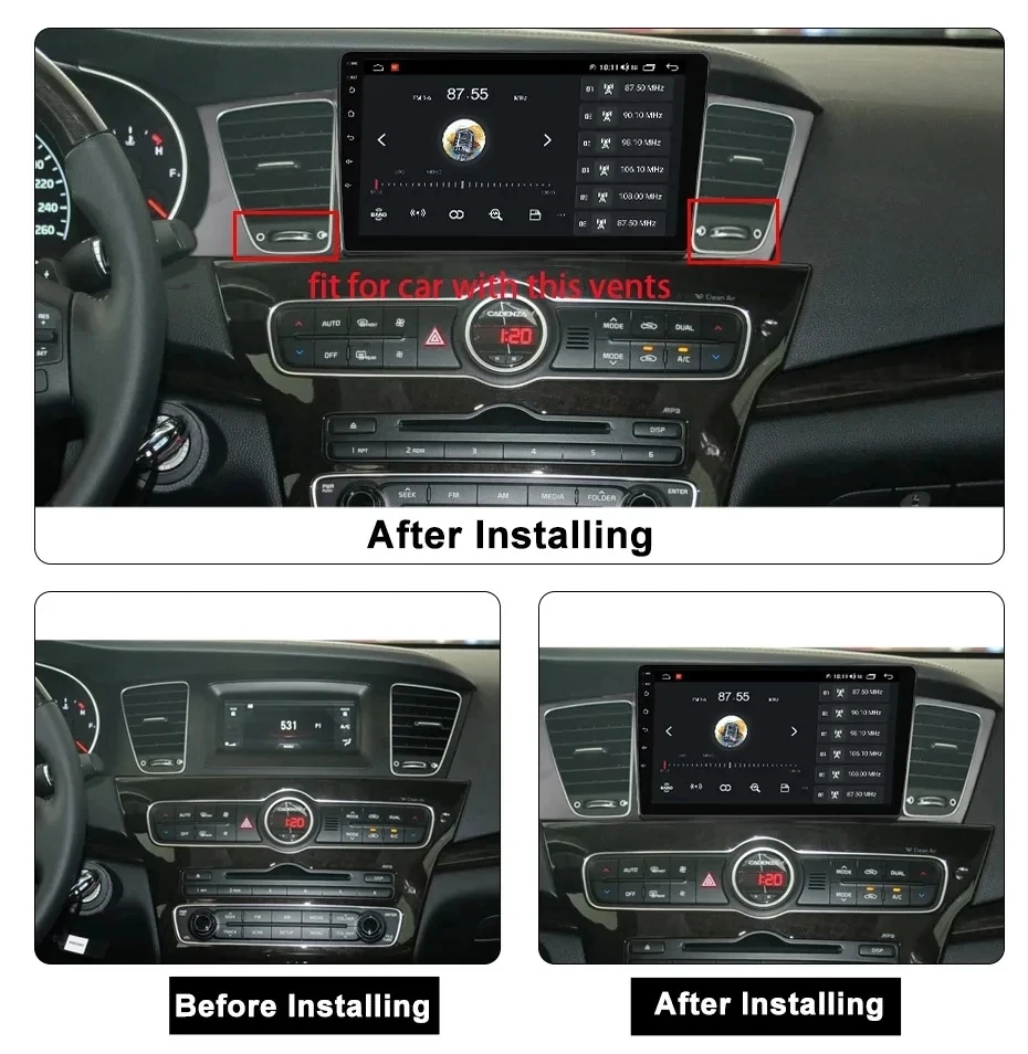 Auto Player Android For KIA K7 Cadenza 2009-2017 Car Multimedia GPS Video Navigation Screen Stereo No 2din DVD Carplay WIFI QLED