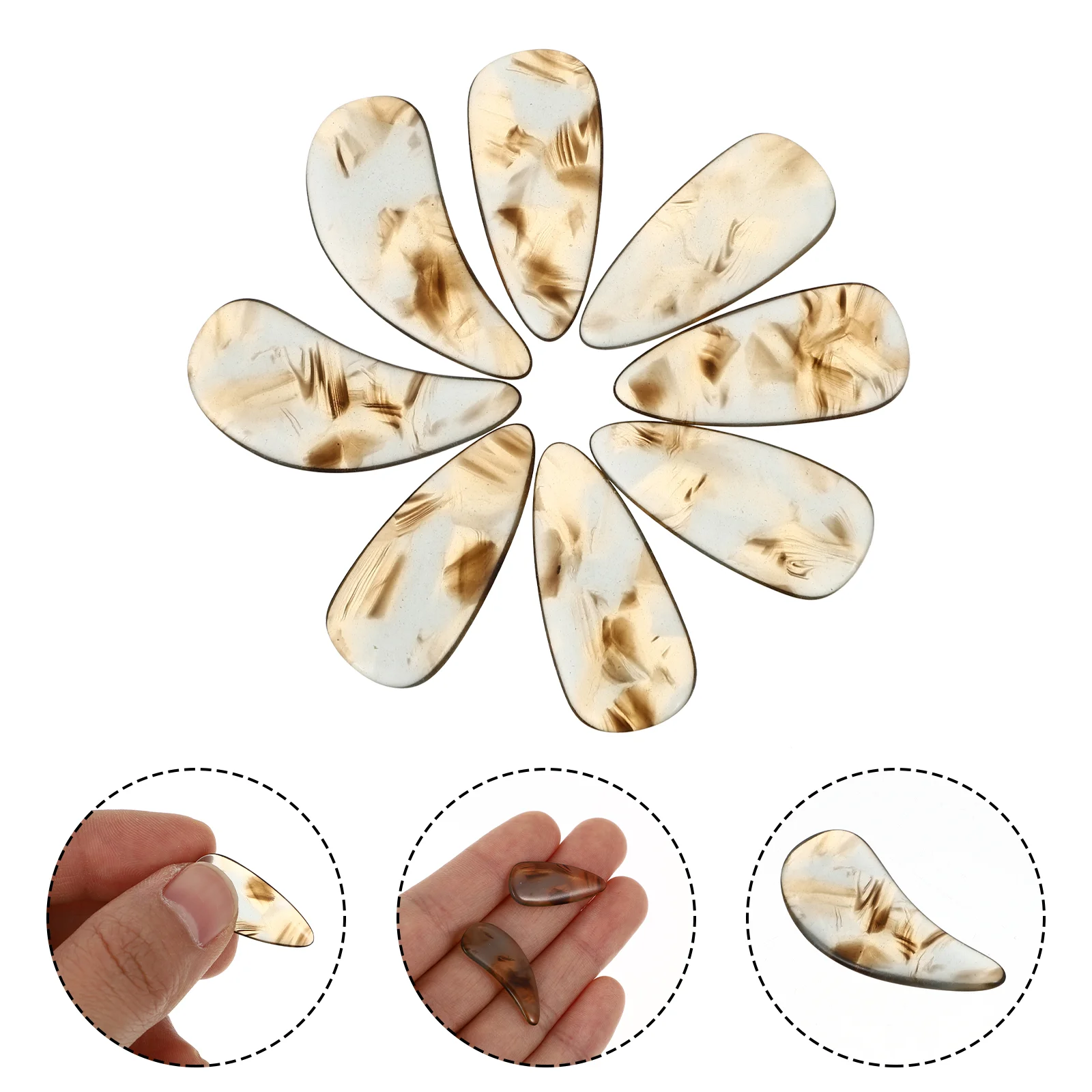 

8 Pcs Nails Premium Fake Finger Picks Protective Practice Durable Supplies Protectors