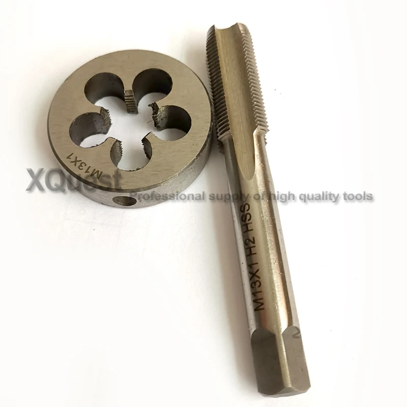 

2pcs HSS Metric Left Hand thread tap and die set M13 M13X1 LH Fine Screw thread Plug Tap Round dies M13X0.5