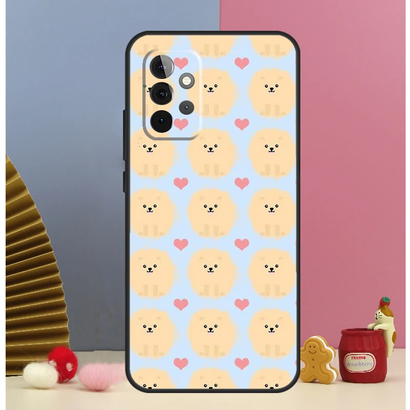 Funda de perro de acuarela Pomerania para Samsung Galaxy A52, A72, A13, A33, A53, A14, A24, A34, A54, A15, A25, A51, A71, A12, A32