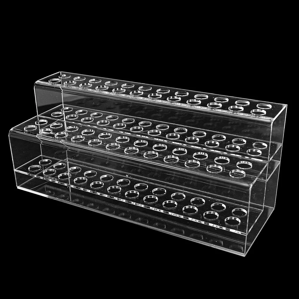 Transparent Acrylic Pen Holder Storage 48-Slot Pen Display Stand Organizer Makeup Brush Rack Home Office Desk Storage Shelf