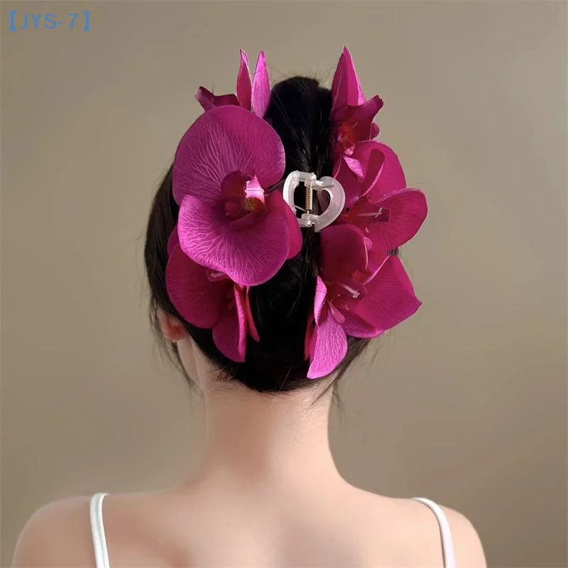 

Phalaenopsis Hair Clip Ombré Orchid Flower Elegant High End Spring Hair Accessories for Ladies Fashion Event Use
