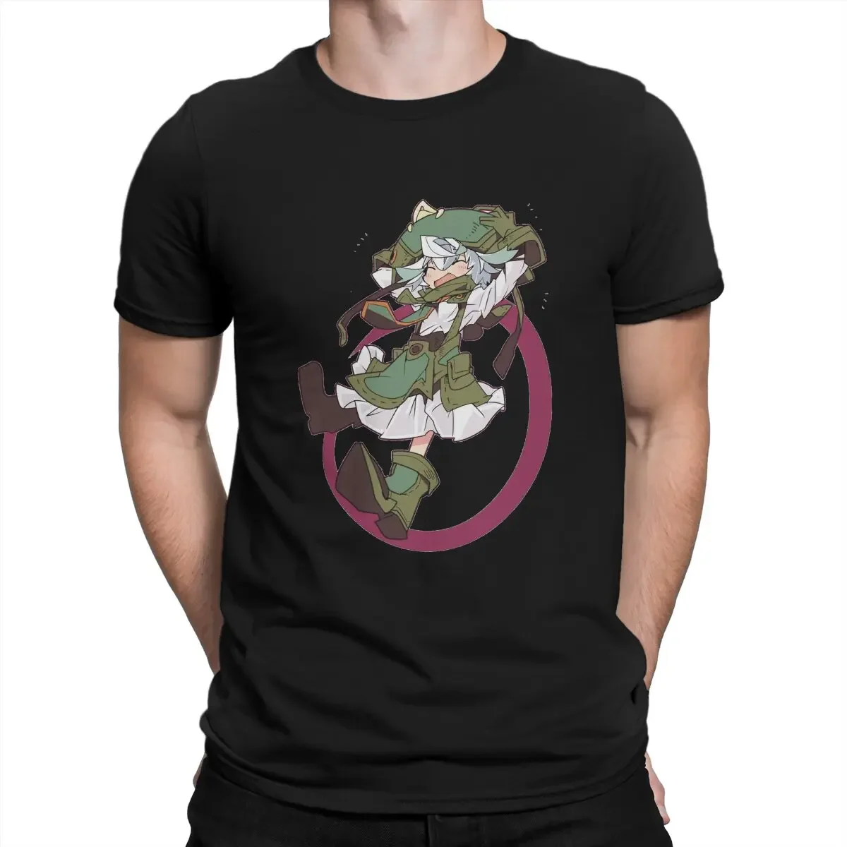 Men T-Shirts PRUSHKA Crazy 100% Cotton Tee Shirt Short Sleeve Made in Abyss T Shirt O Neck Clothing Gift Idea