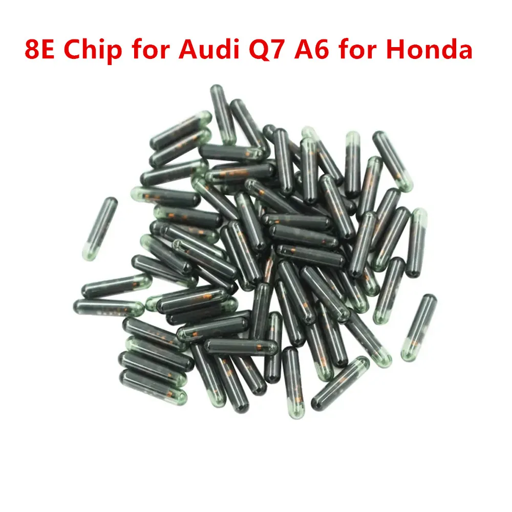 KEYECU 10PCS/LOT Car Key Chips, Blank ID8E Chip Glass Transponder Chip for HONDA Accord CR-V FR-V JAZZ for AUDI A6 Q7 (TP32)