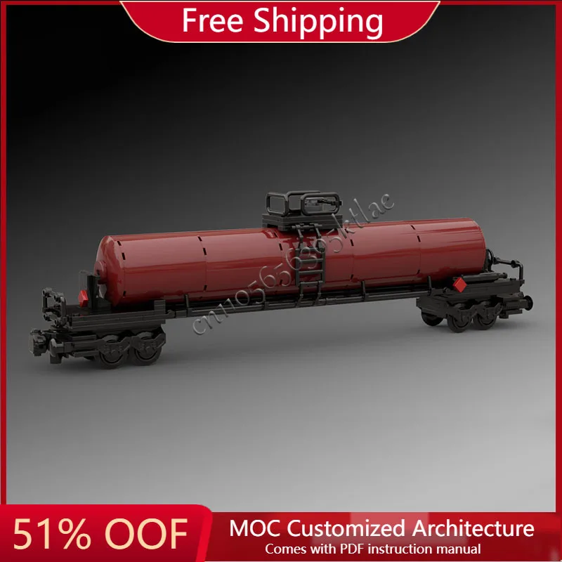 Nuovo modello di auto da città MOC Mattoni da costruzione Serbatoio carburante Modello di vagone Tecnologia modulare fai-da-te Regali Vacanza Assemblare Giocattoli per bambini Tute