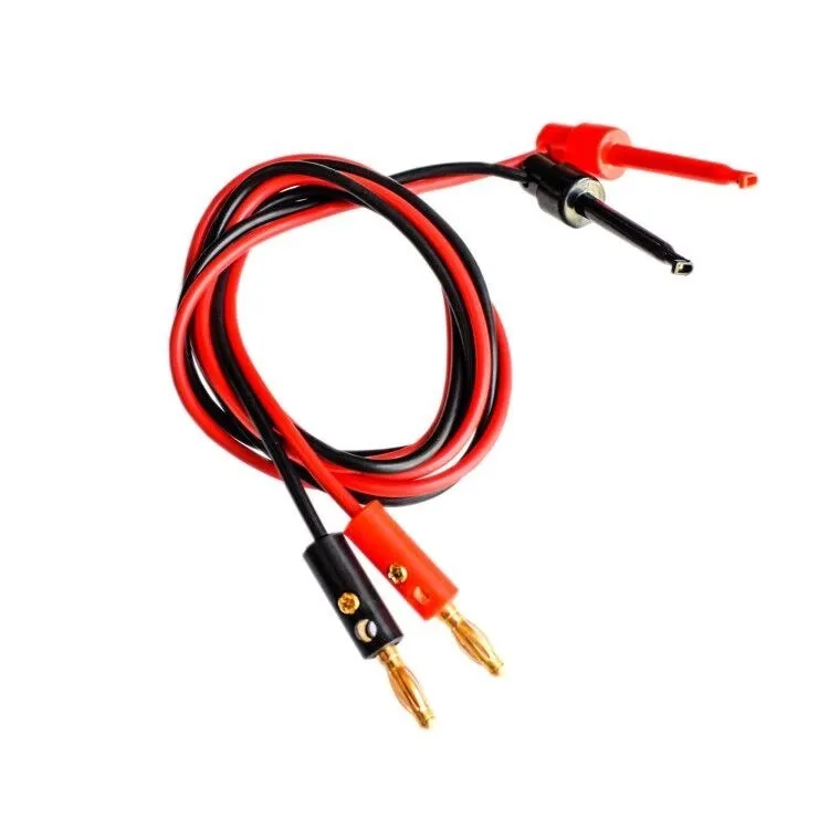 1 Pair Small Test Hook Clip to Banana Plug for Multimeter Test Lead Cable
