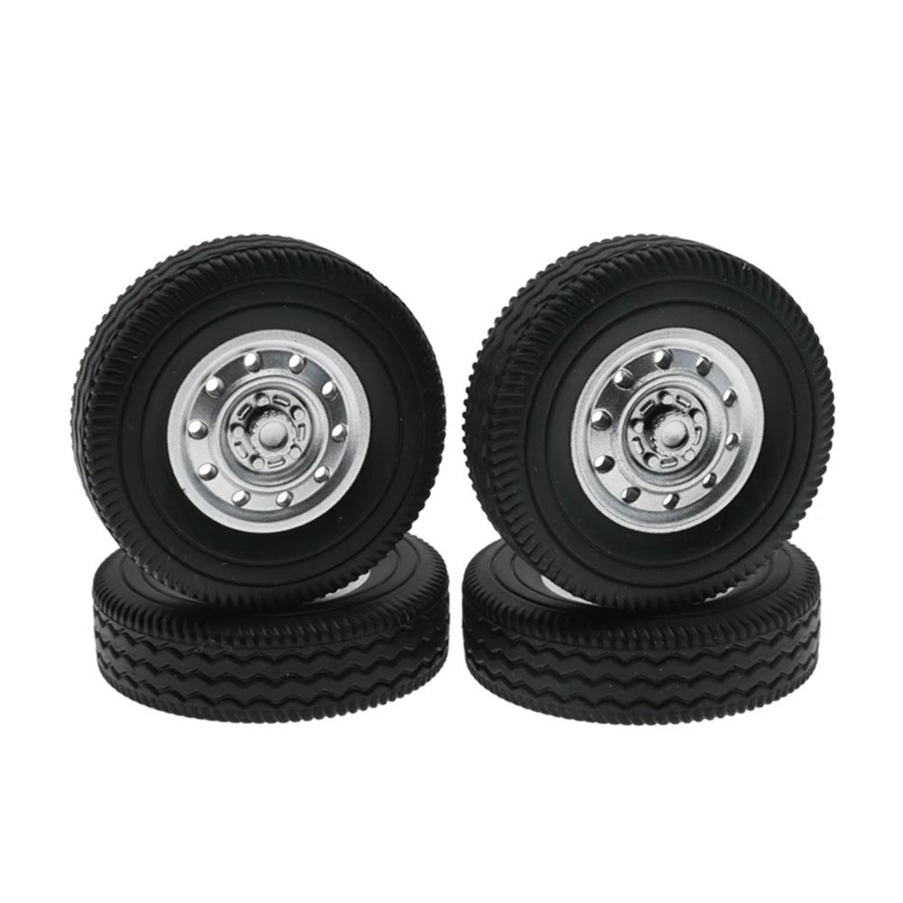 Special 4Pcs Rubber Wheel Tire Tyre for WPL D12 Mini 1/16 RC Drift Truck Car Spare Parts Accessories