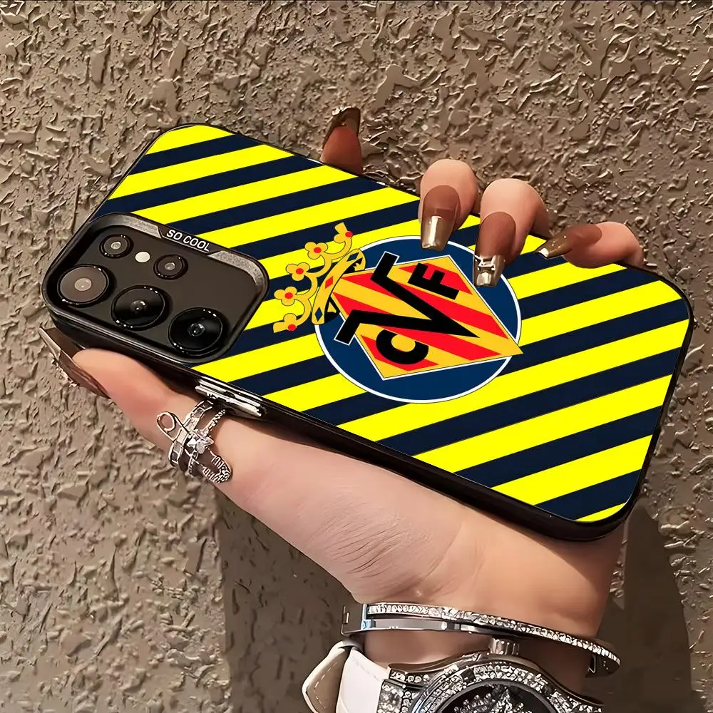 FC V-Villarreal Phone Case for Samsung Galaxy S26 S25 S24 S23 S22 S21 S20 Note20 Plus Ultra Colorful Silver Cover
