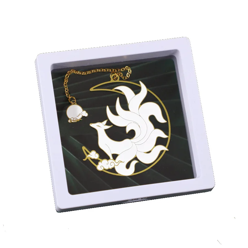 Cicada Wings Shanhaijing Nine-tailed Fox Hollowed Out Metal Bookmark Creative Classical Chinese Style Exquisite Gift Box HLSQ038