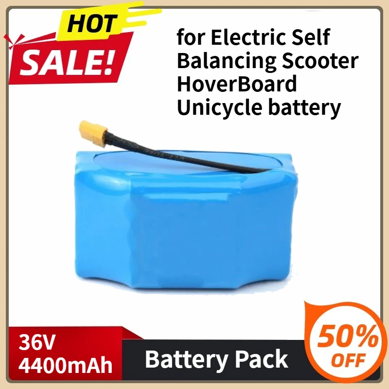 

New Battery Pack for Electric Self Balancing Scooter HoverBoard Unicycle 36V 4400mAh 4.4ah Rechargeable Lithium Ion Battery