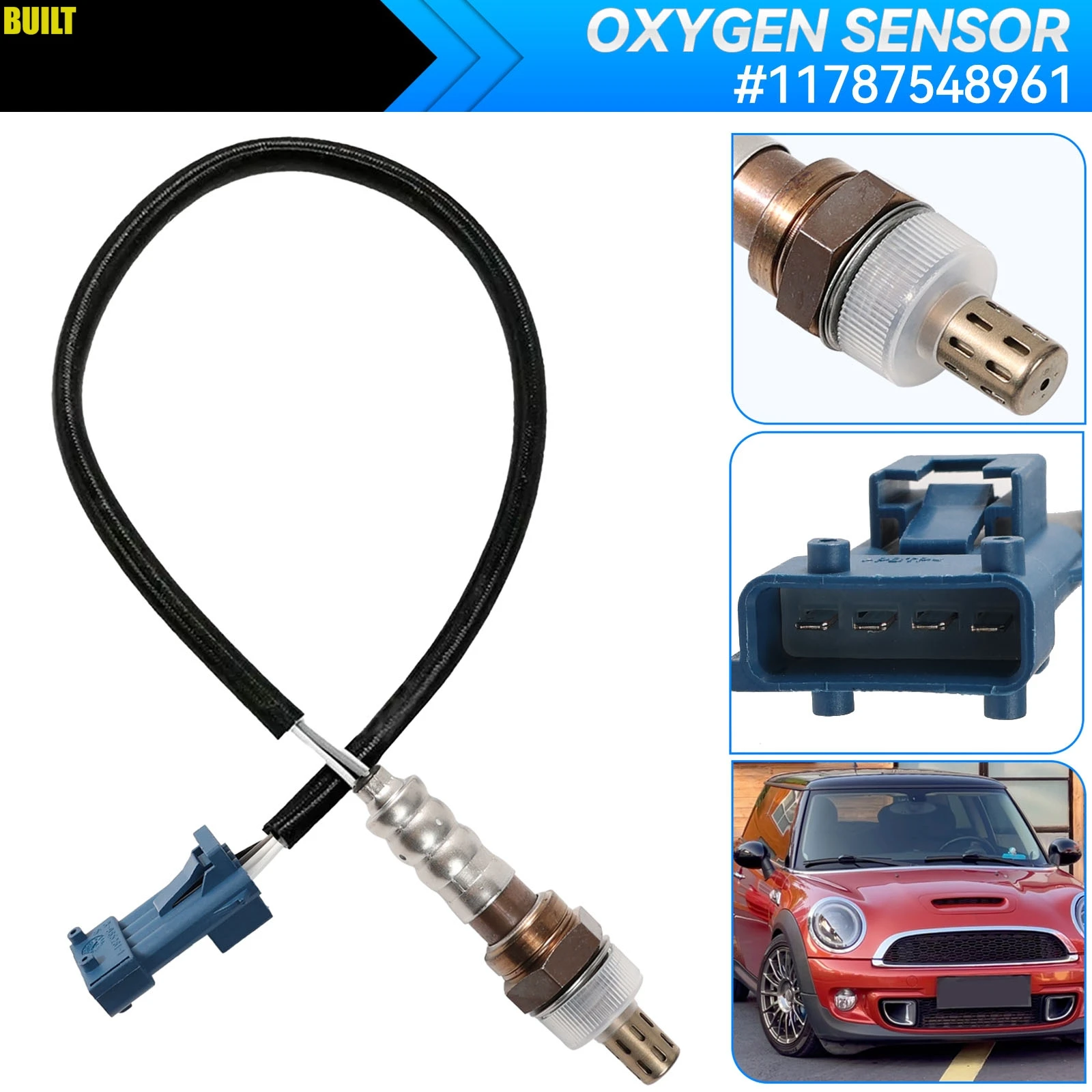 For Citroen C2 C3 C4 C5 C6 Peugeot 206 207 306 307 0258006185 9636968380 11787548961 Downstream O2 Oxygen Sensor Lambda Sensor