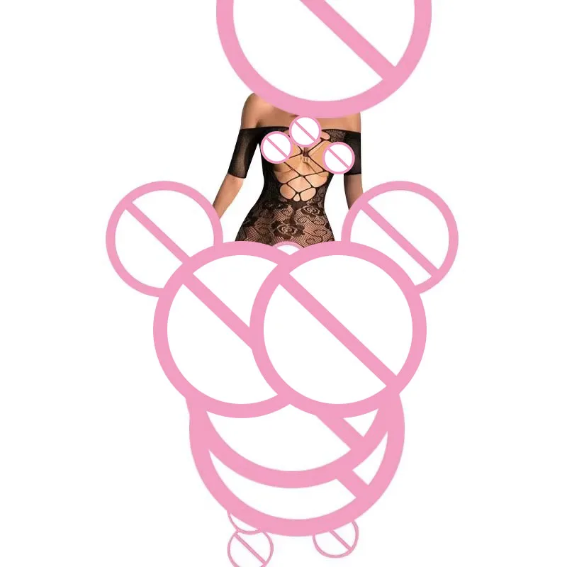 

Женские сексуальные экзотические боди-комбинезоны с сетчатыми чулками, кружевные обтягивающие боди с завязками, легко надеваемые, новые модные черные чулки-боди.