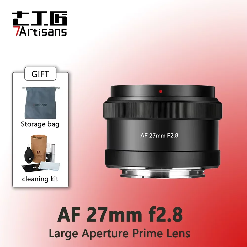 7artisans AF 27mm F2.8 APS-C Auto Focus STM Prime Lens For Sony E-Mount Mirrorless Cameras ZVE10 A6300 A6400 A6500 A6600 NEX-3