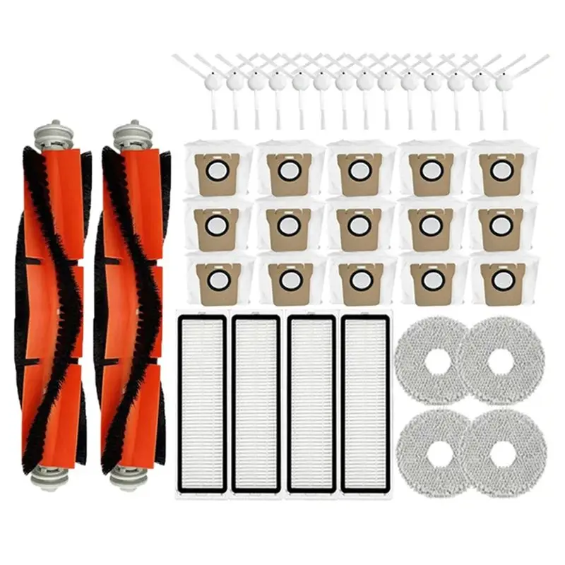 

Запчасти для робота-пылесоса A20F-For XIAOMI Mijia Omni 1S B101CN B116 X10+ L10s Ultra / S10 Pro: основная и боковые щетки, HEPA-фильтр, насадка для влажной уборки, мешок для сбора пыли