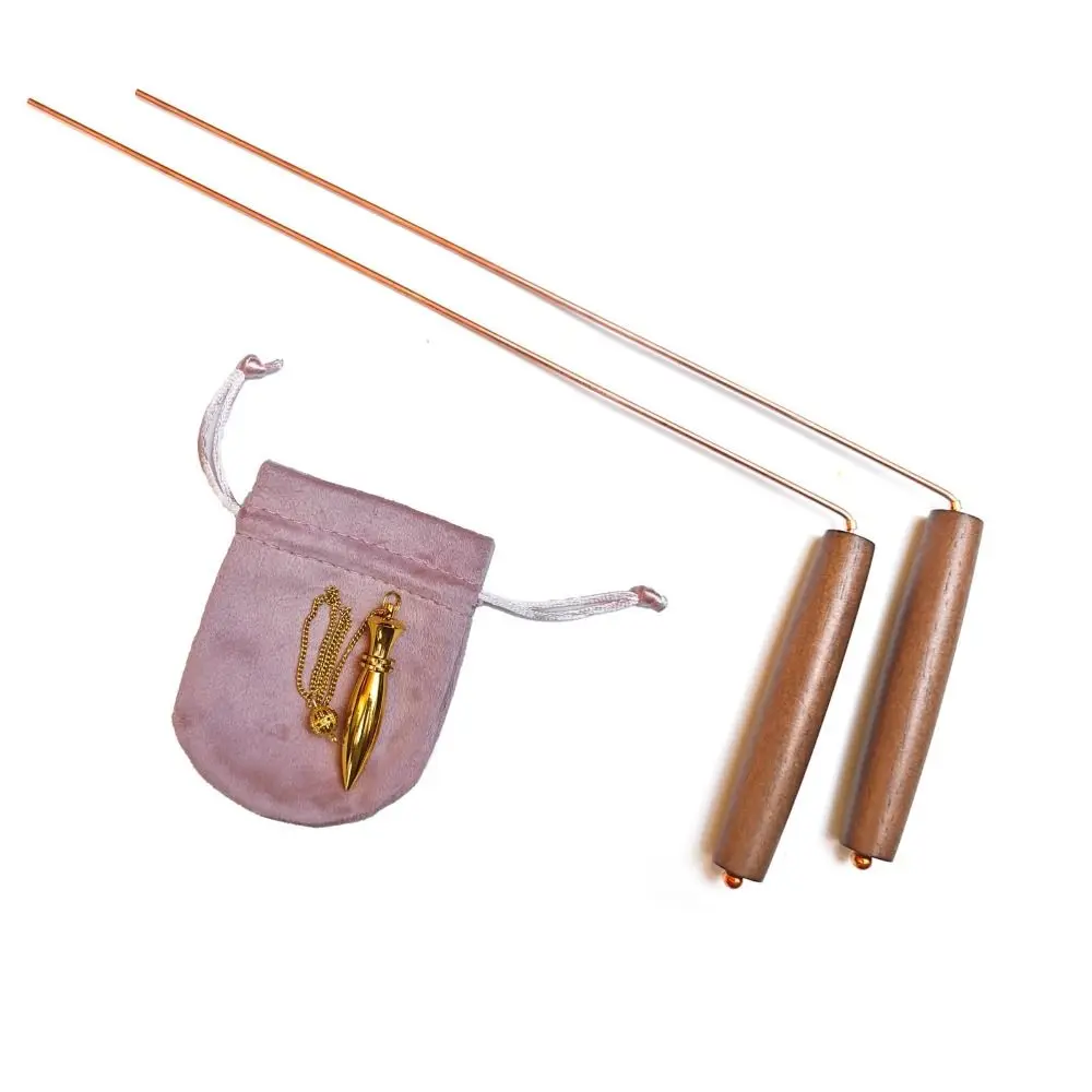 Flexible Pure Copper Metal Detector Dragon Seeking Detachable Dowsing Rod Waterproof Ergonomics Metal Pinpointer