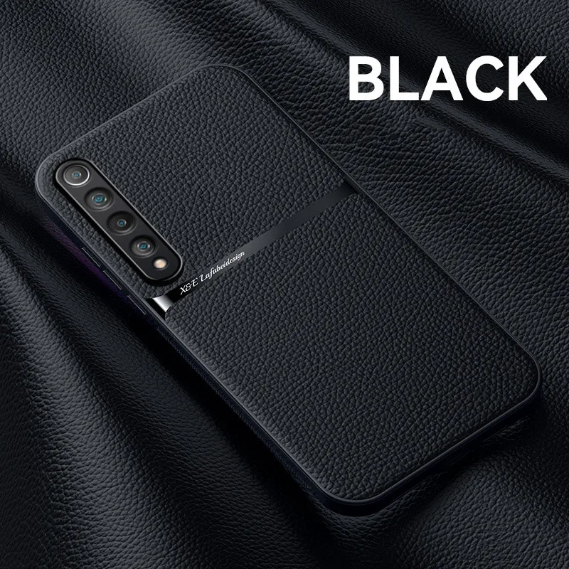 Mi10 Case Luxury Slim Leather Car Magnetic Holder Back Cover For Xiaomi Mi 10 Pro Mi 10Pro Mi10Pro 5G Soft Frame Protect Coque