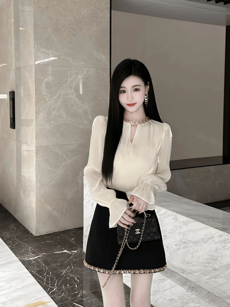 

Ele Diamond iny комплект из двух предметов, женская роскошная юбка irt, осенняя новая юбка-миди с высокой талией, повседневный комплект Sle Faion