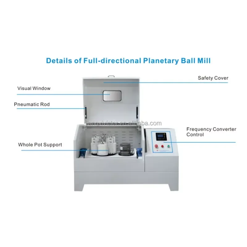 i 2L Nano Grinding Planetary Ball Mill Machine 360 Degree All Direction Pump Motor Engine Gear-Core Components for Powder