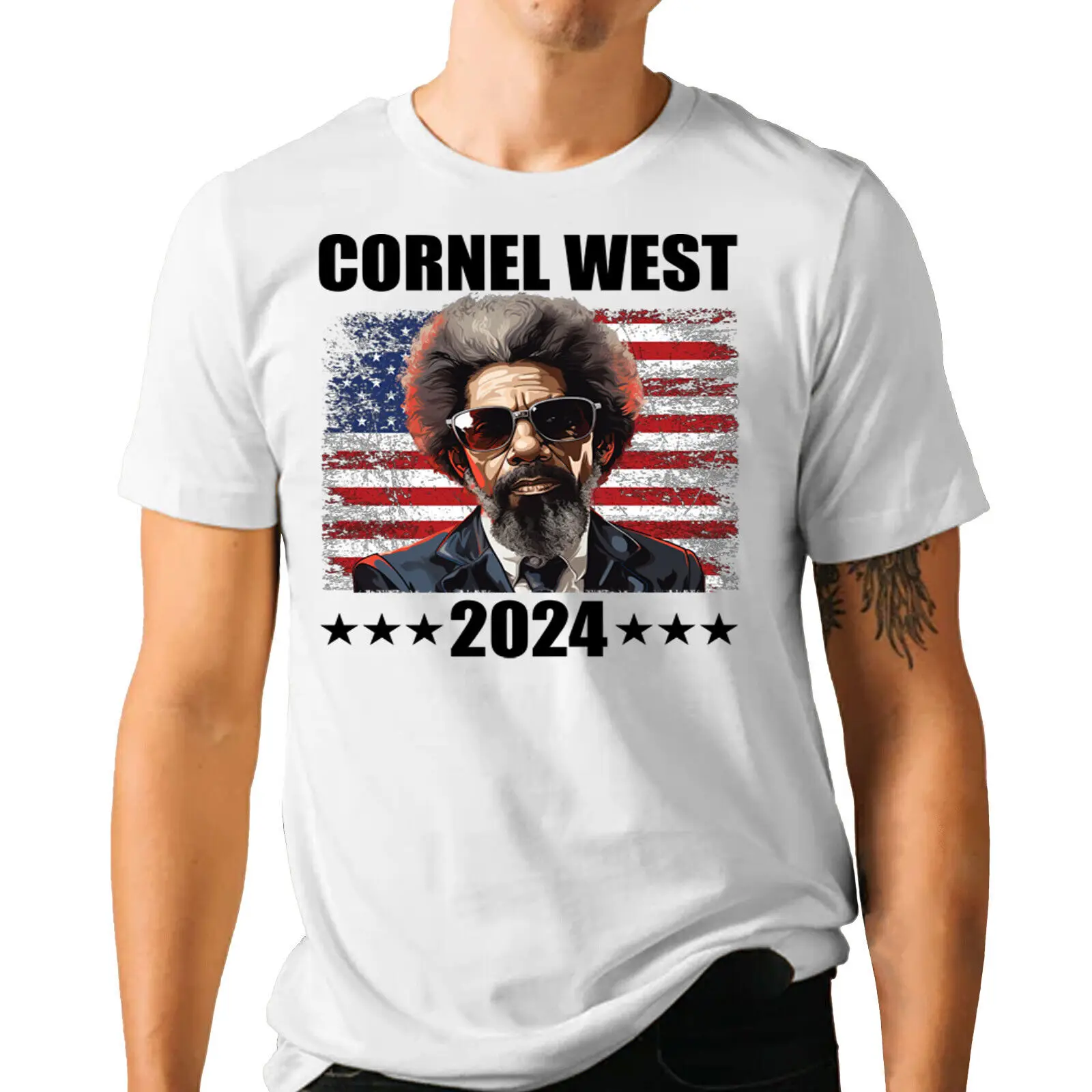 Cornel West For President T-shirt - USA Flag Cornel West 2024 Tee Shirt