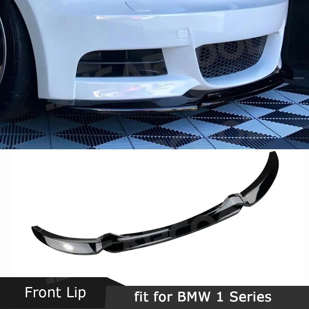 

ABS Carbon Look Car Front Bumper Lip Guard Plate Spoiler Splitters Accessories for BMW 1 Series E82 M Sport 2007- 2010 Bodykits