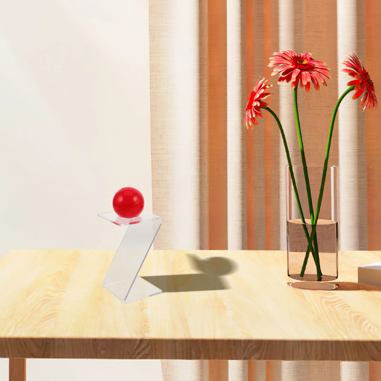 2Pcs Ball Display Rack Clear Acrylic Small Ball Stand Holder Baseball Golf Tennis Sports Memorabilia Collection Case Organizer