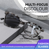 Multifocal Photochromic Presbyopia Glasses Anti Blue Light +1.0 +1.5 +2.0 Dual Purpose Reading Glasses for Both Near and Far Use
