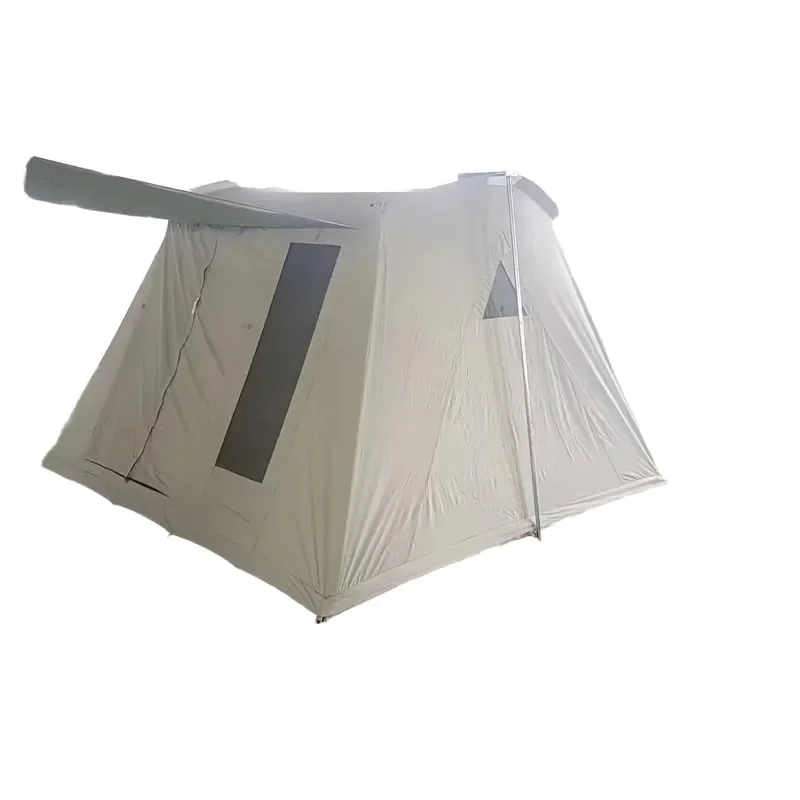 Foldable Camping Tent House Spring Outdoor Picnics TC Cotton Canvas Large Family Glamping Ridge Tent