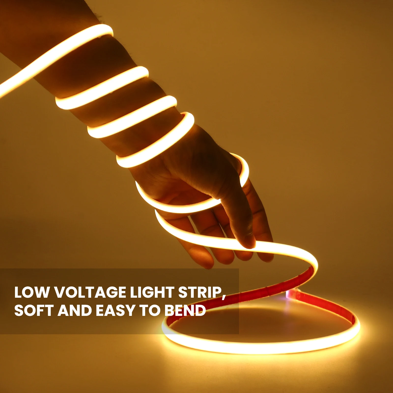 12V 24V IP68 Wasserdichter COB-Neonstreifen, hochhell, 320 LEDs/m, gelb/rosa/rot/weiß/eisblau/rosa, flexibles Bandseil, LED-Licht – Detail 6