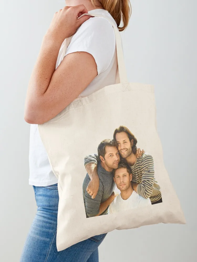 

J2M #2- Jared, Jensen, Misha Tote Bag tote bags aesthetic bags luxury women Lady bag Women's shopper