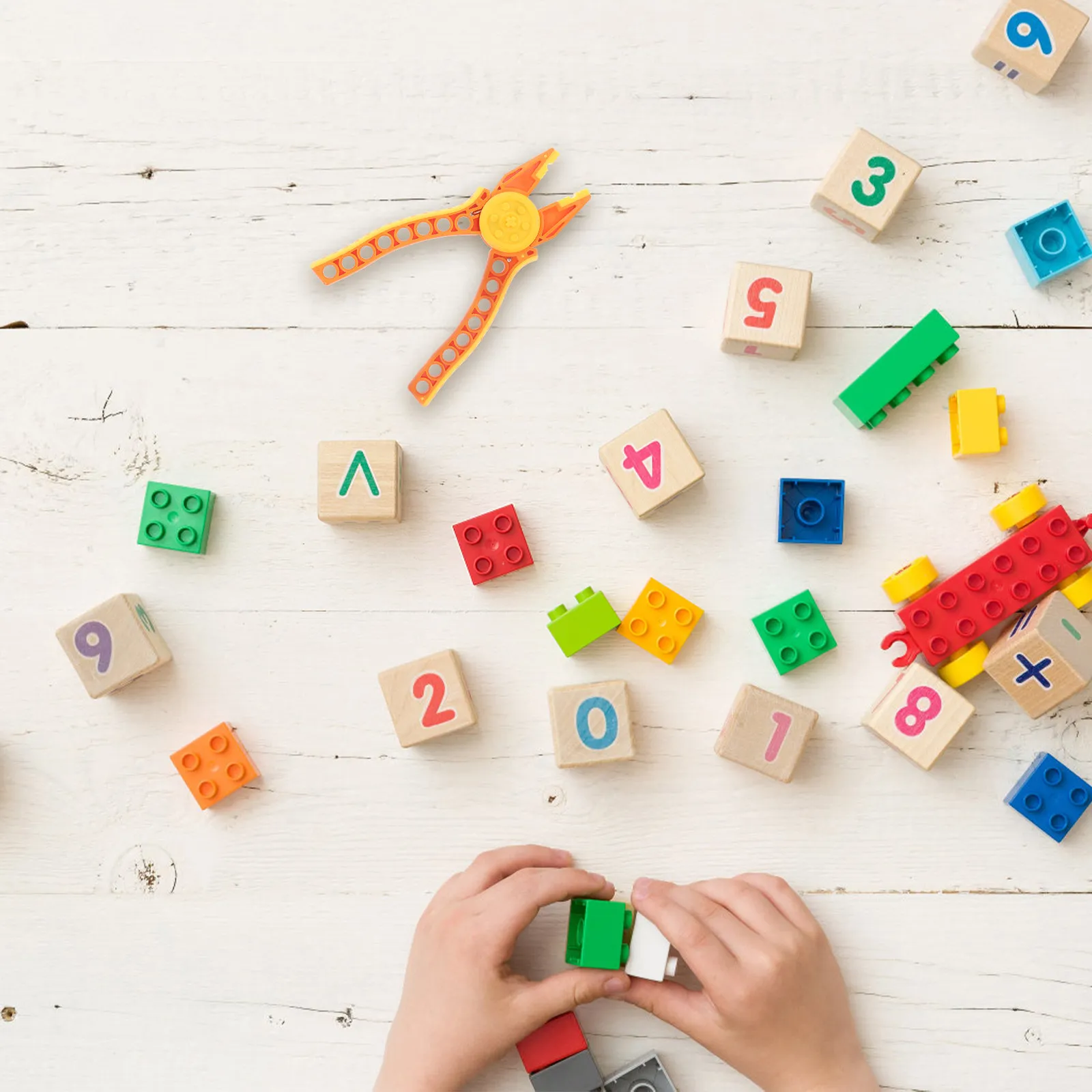 

Инструмент для разделения кирпичей: прочные плоскогубцы из АБС-пластика с выемкой для большого пальца для легкого отделения кирпичей и точной работы