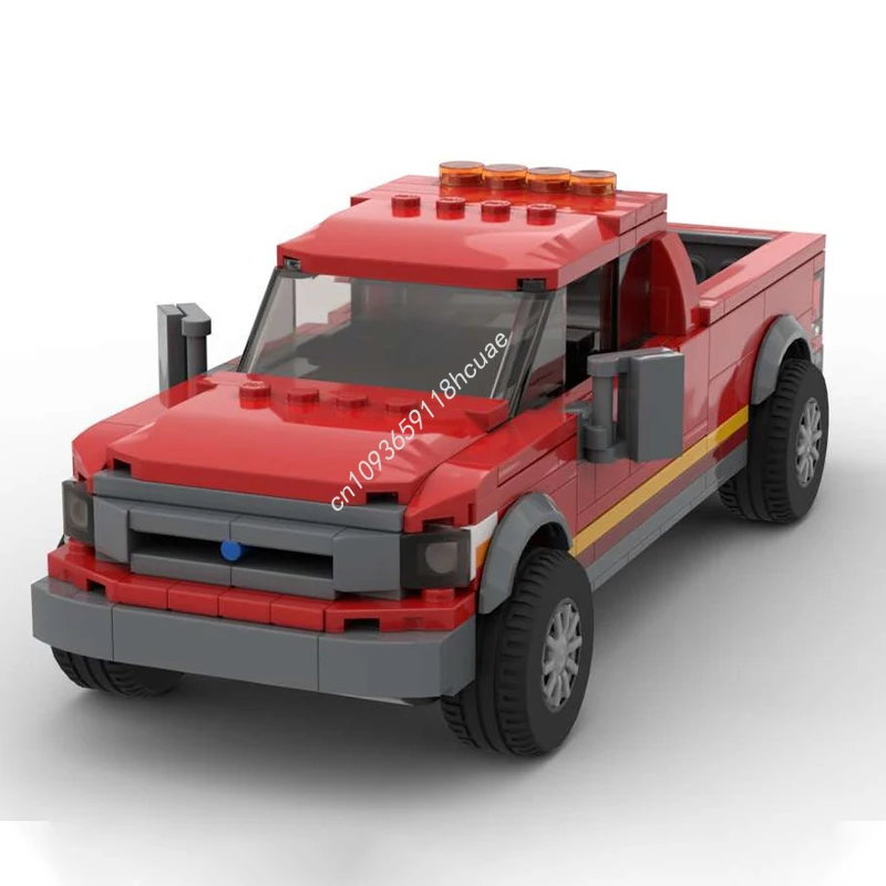 

368pcs MOC Fire Department - Fire Chief's F-250 - 8 Stud City Champion Supercar Building Blocks Christmas Gift Decorative