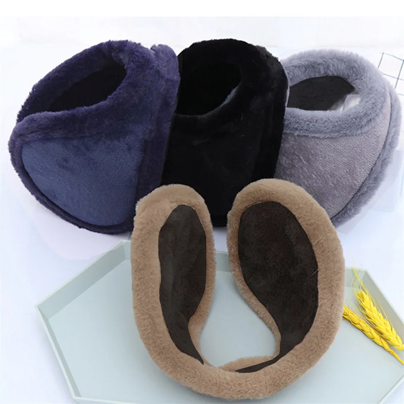 Soft Plush Thickening Ear Warmer Women Men Cold Proof Fashion Winter Earmuffs Solid Color Earflap Outdoors Protection Ear-Muffs