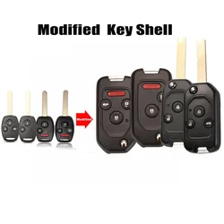 jingyuqin Update Modified 3/4 Buttons Car Key For Honda Accord Pilot Cr-V Key Housing Civic Insight Ridgeline 2003-2013