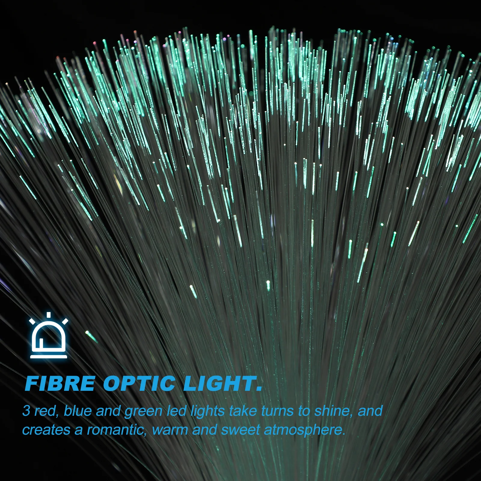 2 قطعة ضوء الألياف البصرية تغيير لون Led مصباح للزينة للمنزل حفل زفاف عيد الميلاد الديكور تعمل البريق #5