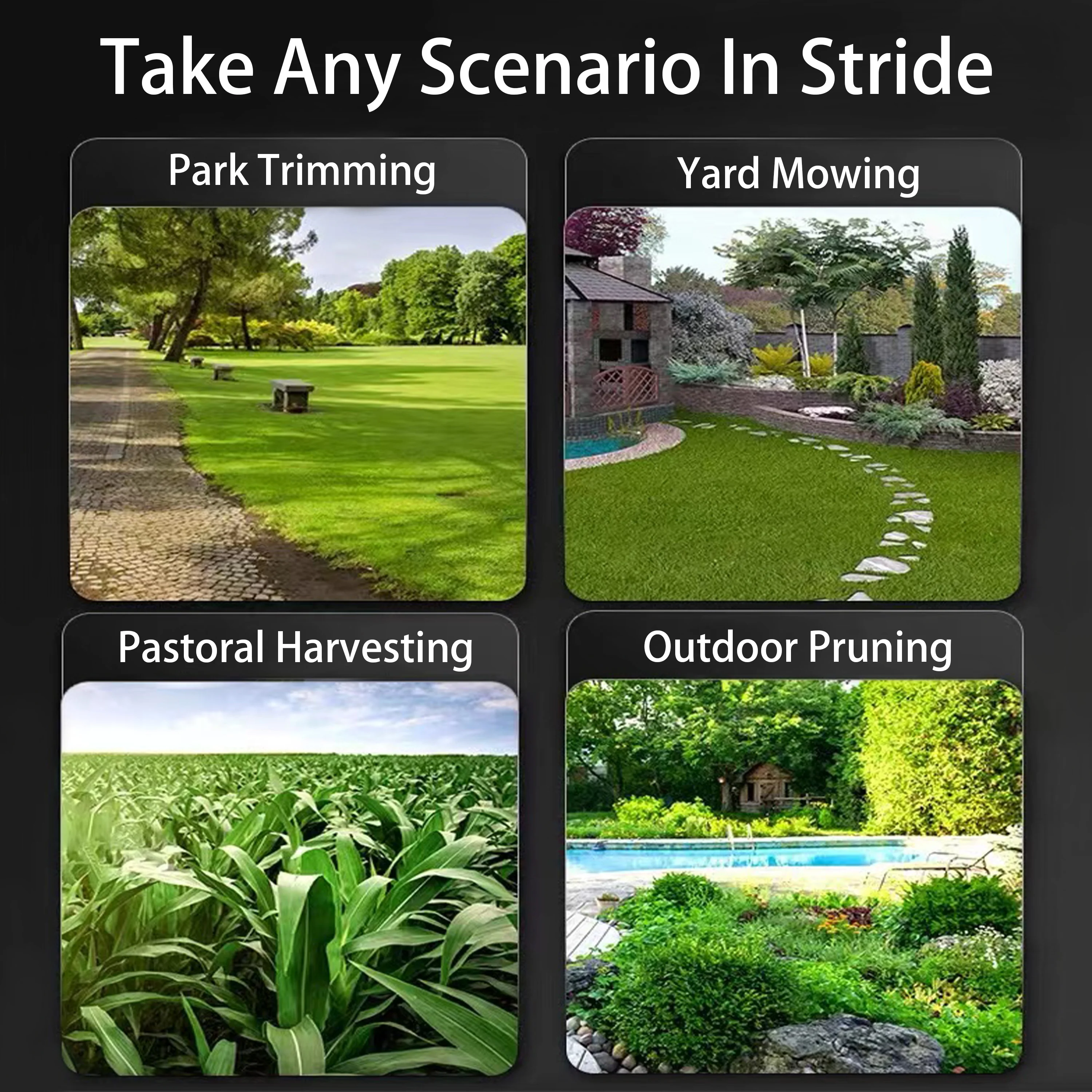 Portable Grass Trimmer Green Electric Brush Cutter Cordless Lithium Battery Powered String Trimmer