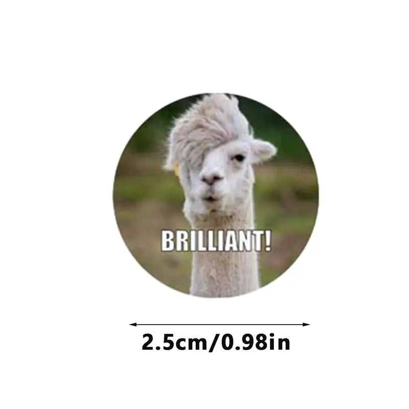 子供のためのインスピレーションステッカー、漫画の動物の確認ステッカー、教室のステッカー、楽しい、流行、1インチ、500個/ロール