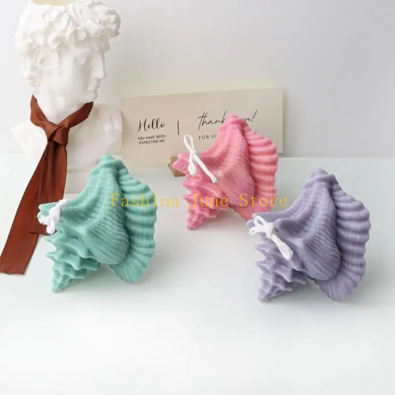 N5KA Conch Shaped Silicone Mold for DIY Hand-made Ornaments Mould Handicrafts Making Tool Baking Mold